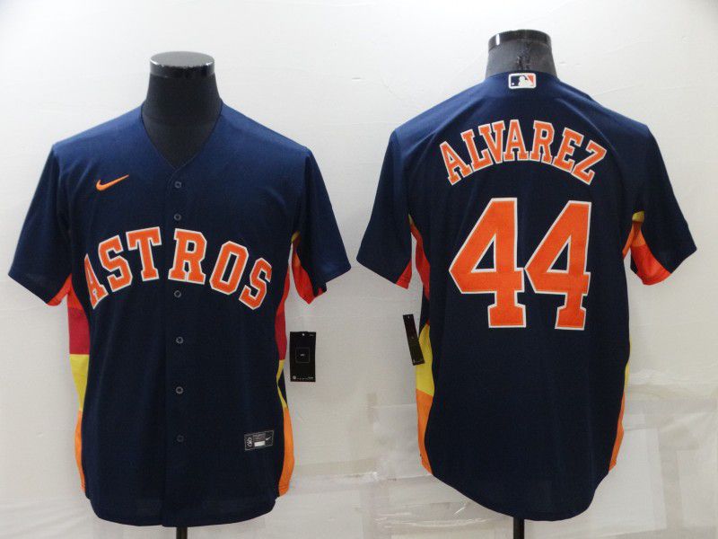 Men Houston Astros #44 Alvarez Blue Game Nike 2022 MLB Jerseys->houston astros->MLB Jersey